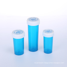 Pill Use and Screen Printing Surface Handling Pop Top Container Medical Plastic Reversible Cap Bottles For Pill Pharmacial Vials